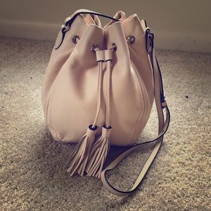 J. Crew blush pink bucket bag